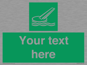 Custom sign safe condition Marine evacuation slide